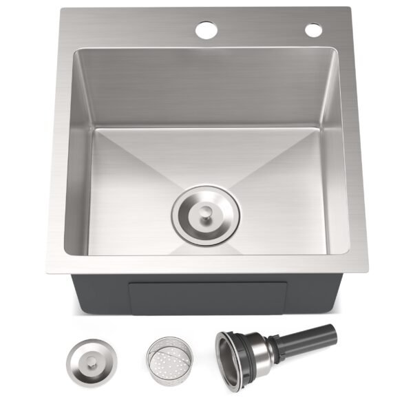 single basin deep modern kitchen sink