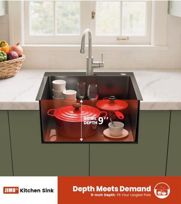 JIMU undermount single bowl kitchen sinks