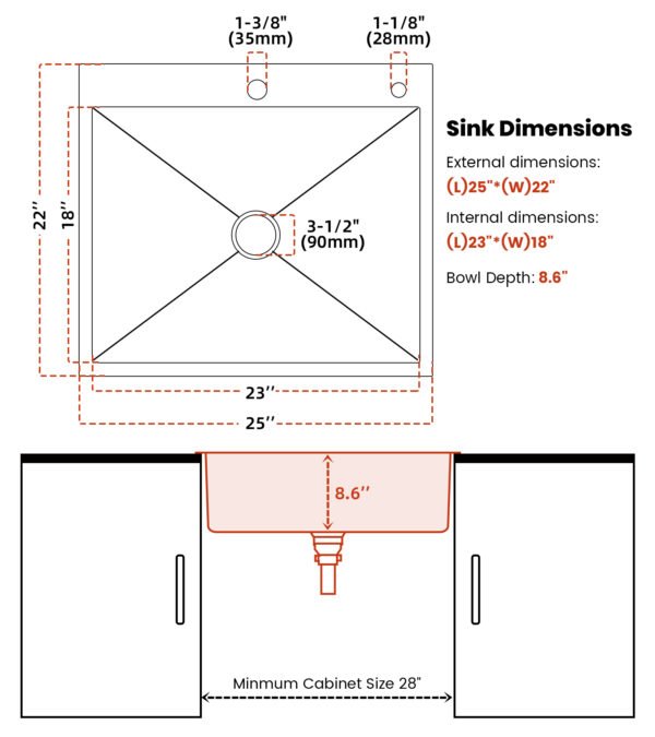 composite sink brushed 2522