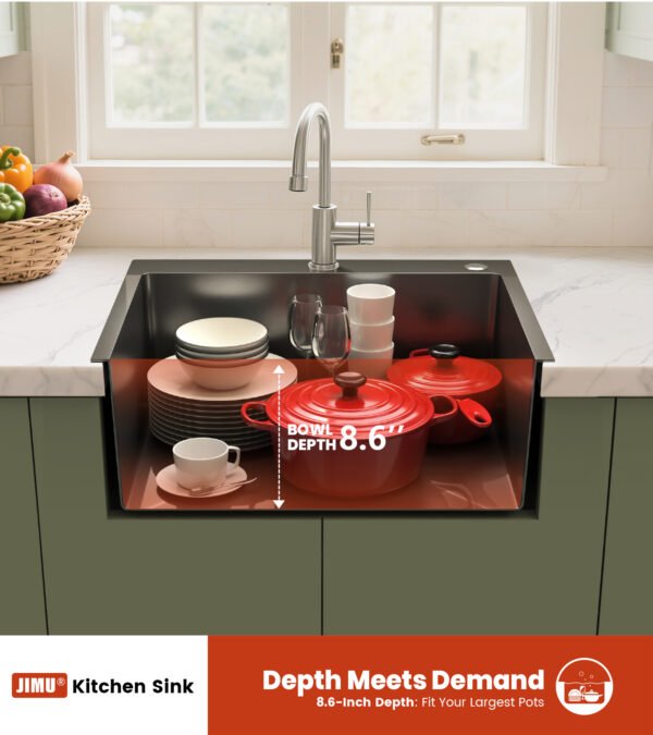 JIMU Durable Single Basin Kitchen Sinks