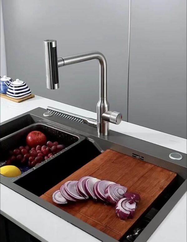 Waterfall Sink Faucet for 3 Function