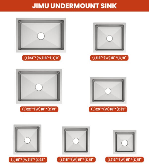 副图5-1 Single Drop-in Undermount Stainless Steel Kitchen Sink