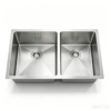 H-3218UD 813x457mm Handmade Undermount Stainless Steel Double Bowl Kitchen Sink