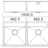 H-10050TD dimensions drawing H-10050TD sink dimensions drawing