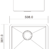 H-2015US sink dimensions drawing