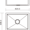 H-2420TS dimensions drawing H-2420TS sink dimensions drawing