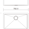 H-3022TS sink dimensions drawing