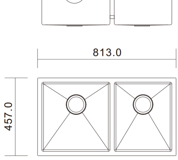 H-3218UD sink dimensions drawing