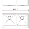 H-3620TD sink dimensions drawing