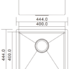 H-4444US sink dimensions drawing