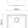 H-5045US sink dimensions drawing