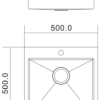 H-5050TS-GD sink dimensions drawing