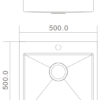 H-5050TS dimensions drawing H-5050TS sink dimensions drawing