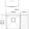 H-6545US sink dimensions drawing