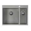 H-6550TD-SV handmade stainless steel kitchen sink
