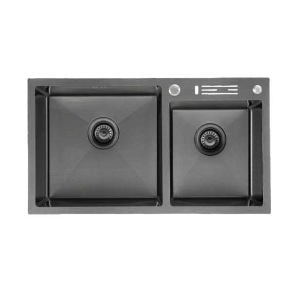 H-8045TD-BK handmade stainless steel kitchen sink