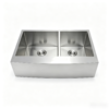 H-3620TD 910x505mm Handmade Apron-Front Farmhouse Topmount Stainless Steel Double Bowl Kitchen Sink