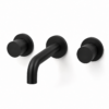 Wall-mount basin faucet in matte black finish