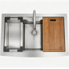 30-inch Curved Apron Farmhouse Kitchen Sink with Accessories