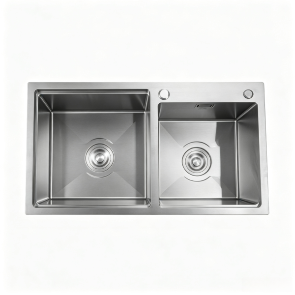 水槽表面变金色 (6) Stainless Steel Double Bowl Kitchen Sink